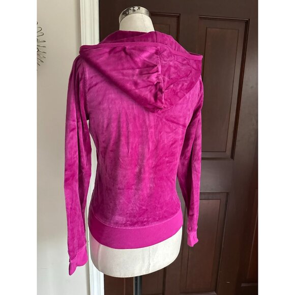 Zenana Outfitters hot pink velour zip hoodie and matching pants S/M - Picture 8 of 9